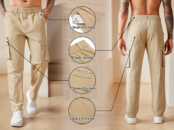 mens casual cargo pants