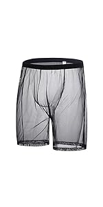 Mens Long Leg Sexy Short Home Sheer Underwear