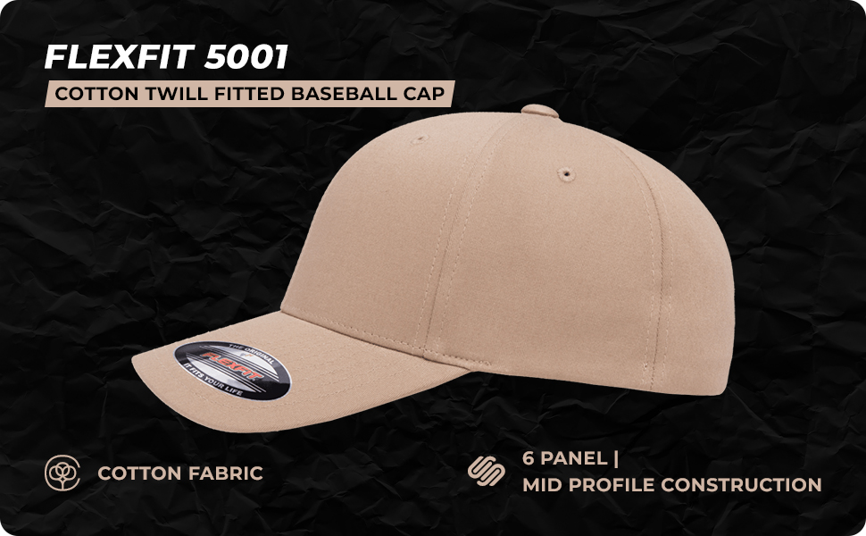 Flexfit 5001 Cotton Twill Fitted Cap 