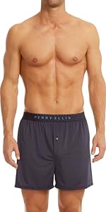 Perry Ellis Men&#39;s Luxe Solid Boxer Shorts