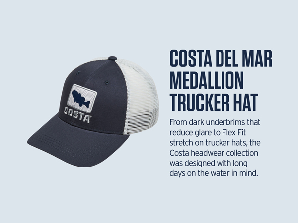 Costa Del Mar Bass Waves Trucker Hat