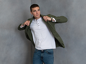 Smart Wash Comfort Stretch Slim Fit Jacket