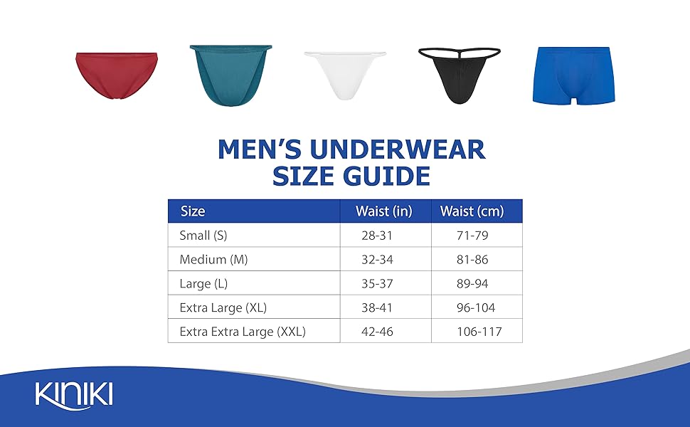  Kiniki Men''s Underwear Newton Size Chart