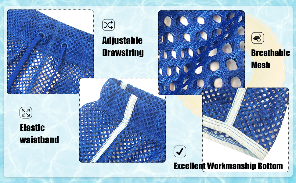 Elastic Waistband,Adjustable Drawstring,Excellent Workmanshio Bottom,Breathable Mesh