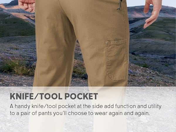 Pants with knife pocket