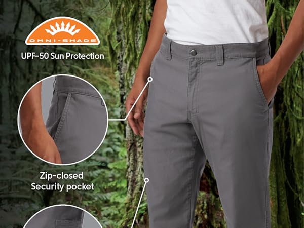 Pants with UIV blocking sun protection, Omni-Sade