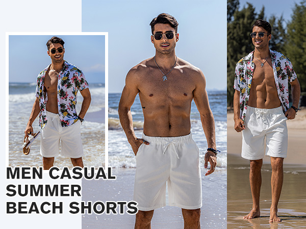 Men’s Linen Short Elastic Waist