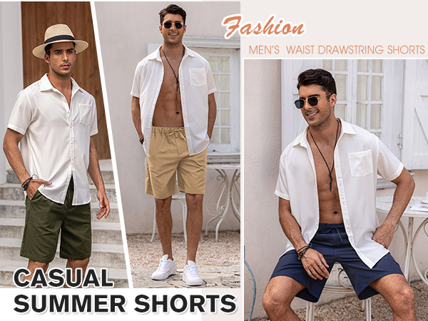 Relaxed Fit Summer Beach Shorts