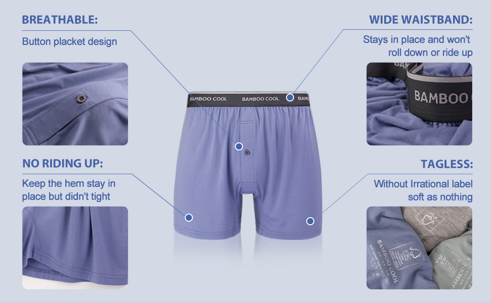 BAMBOO COOL Men''s Boxer Shorts