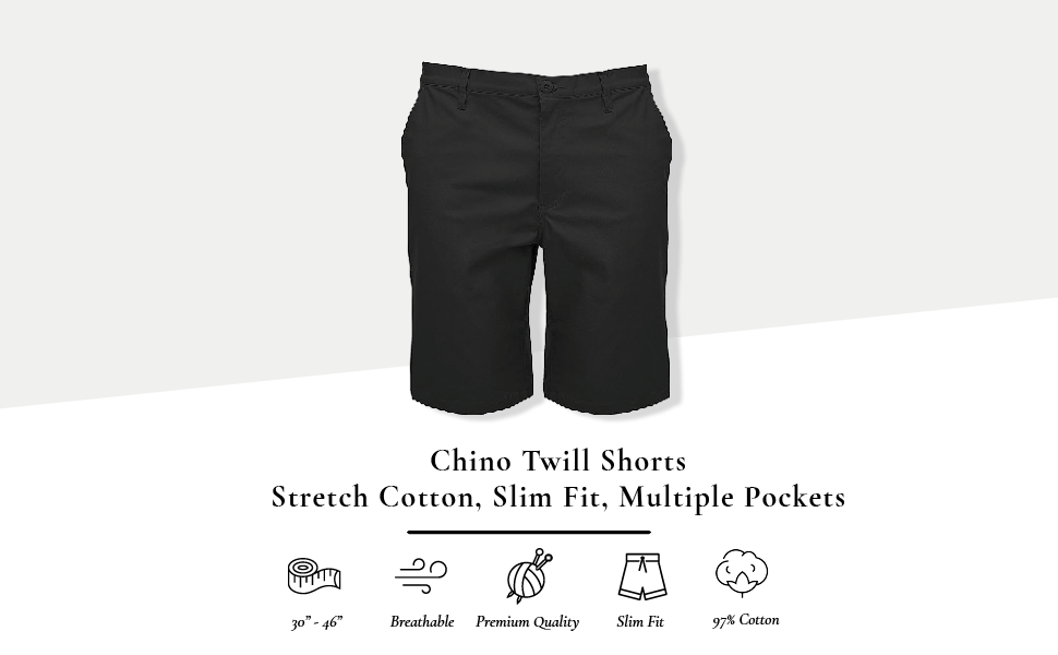 CHINO TWILL SHORTS