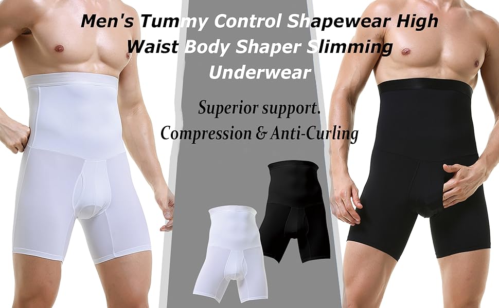 Men''s Tummy Control Shapewear High Waist Body Shaper Slimming Underwear Shorts Belly Girdle Fly