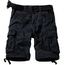 Black camouflage short