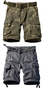 COTTON CARGO SHORTS FOR MEN