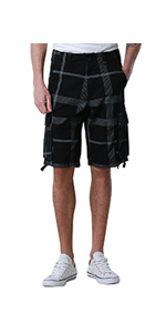 Match Men&amp;amp;#39;s Retro Plaid Summer Cargo Shorts