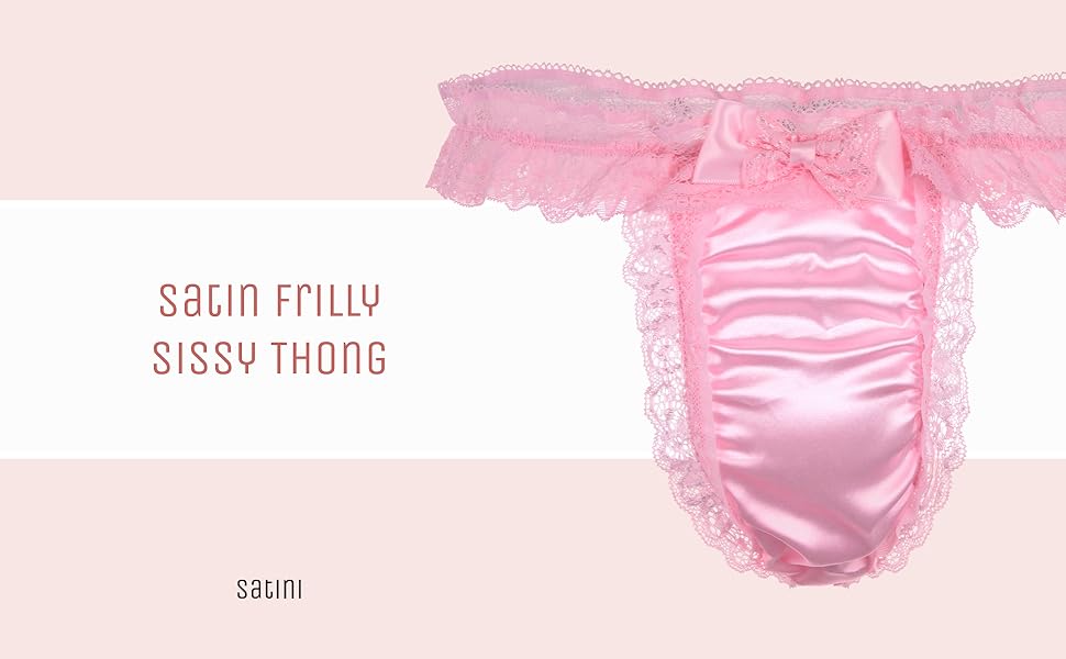 Satin Frilly Sissy Thong