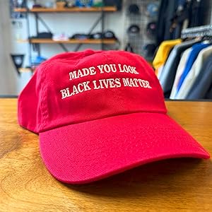 Function Red Black Lives Matter Made You Look adjustable dad hat 