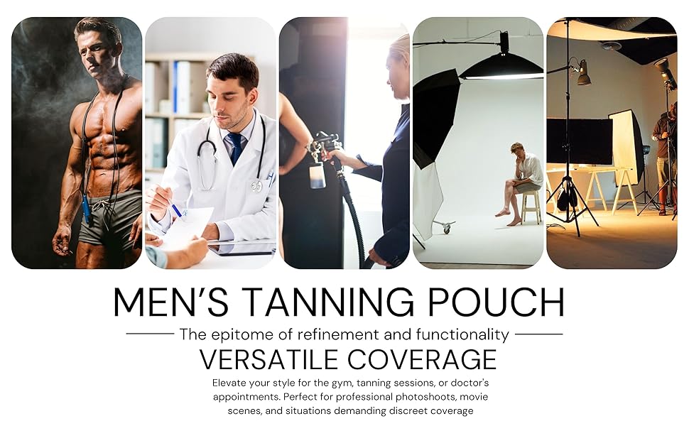 mens tanning pouch