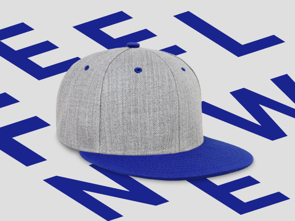 Wool Blend Heather Greay Snapback Royal