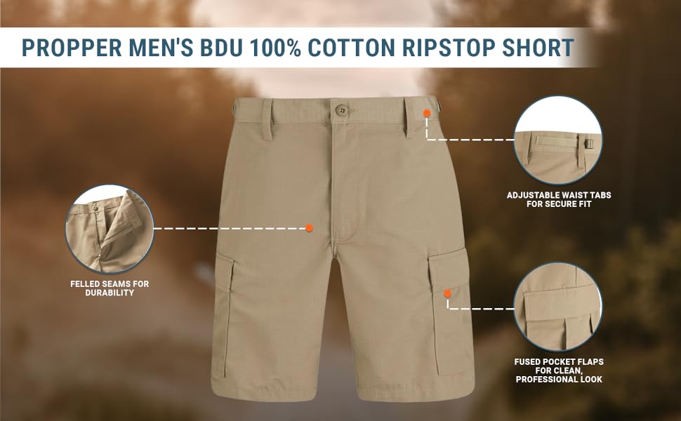 BDU 100% Cotton Ripstop Short