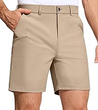 7 inch mens golf dress casual shorts