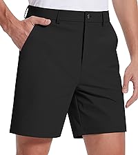 SERAMY Mens Golf Dress Shorts 7 Inch Inseam