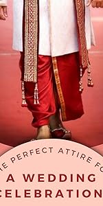 Maroon Dhoti 