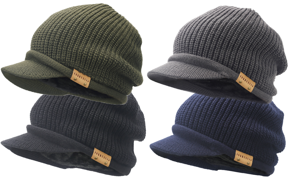 beanie with visor for men