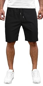 black shorts