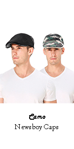 mesh newsboy ivy cap for men camo print