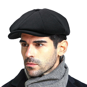 Octagonal newsboy hat for winter spring