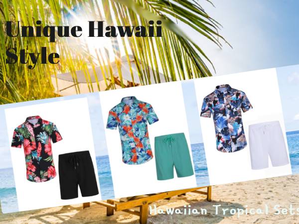 mens hawaiian sets