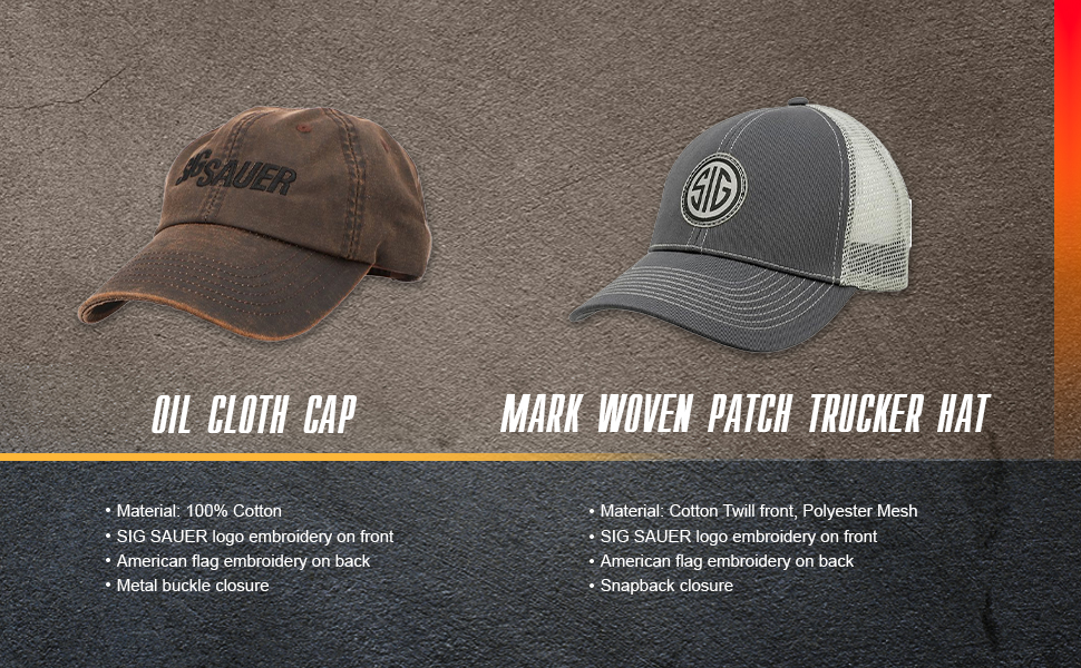 OIL CLOTH CAP; Mark Woven Patch Trucker Hat