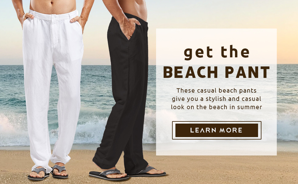 lightweight beach pants for men