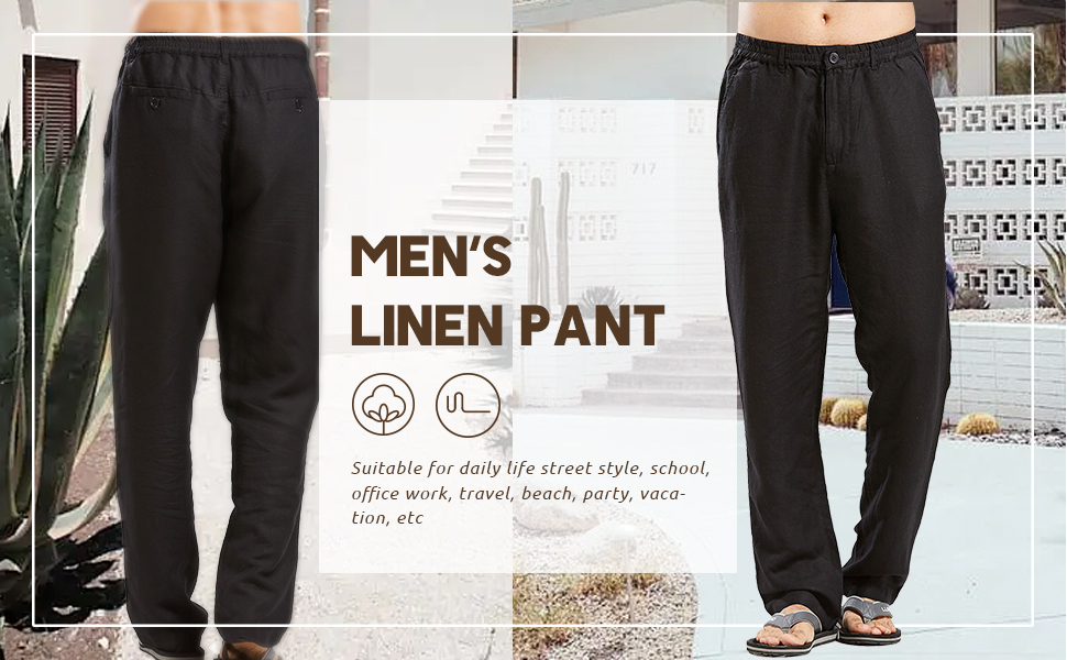 black linen pants for men