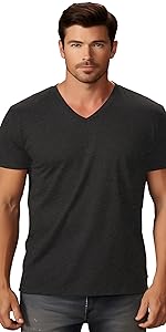 black v neck tee shirt