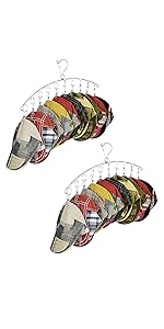 2 pack hat organizer hangers for closet, hat rack for baseball caps hat organizer holder