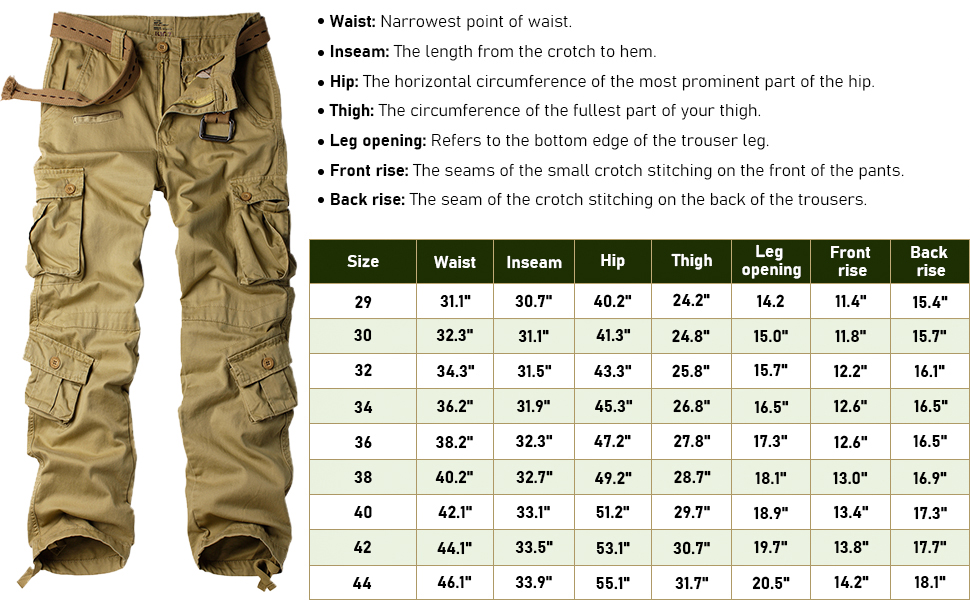 Cargo pants for men size chart mens denim cargo pants relaxed fit men''s relaxed fit work pants