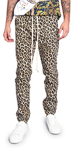 Leopard print cheetah jogger pants