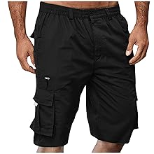 Men''s Cargo Shorts Relaxed Fit Casual Cotton Work Shorts Outdoor Hiking Pants with Multi Pockets