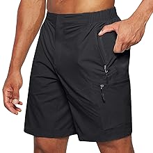 Mens Cargo Shorts Drawstring Casual Shorts Elastic Waist Summer Beach Shorts with Multi Pockets