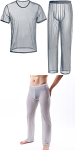 Mens Sheer Pajamas Set