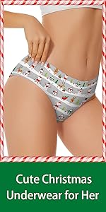 stocking stuffers for women Christmas Underwear for Women Funny Holiday Panties Wife Christmas Gifts