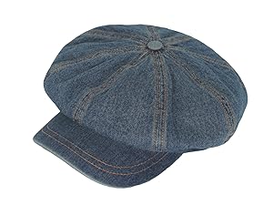 Denim newsboy hat