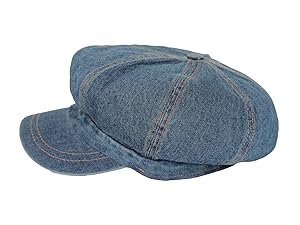 Denim newsboy hat