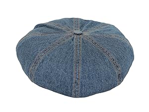 Denim newsboy hat