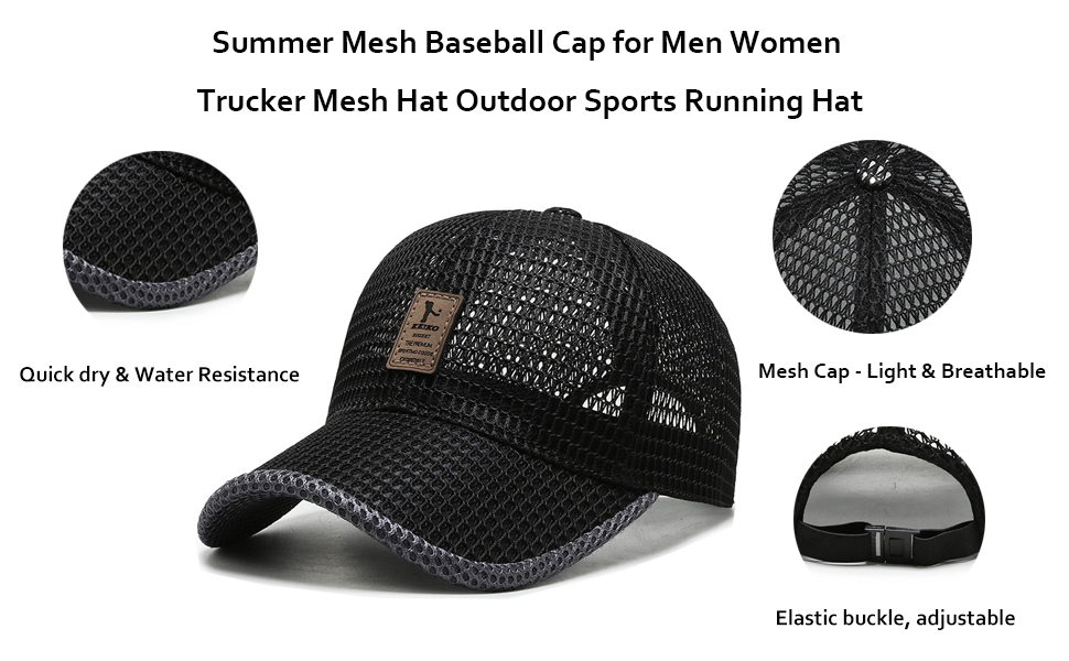 mesh baseball caps for men