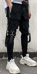 Men''s Cargo Harem Pants Functional Tactical Sweatpants Slacks Jogger Overalls