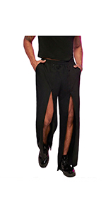 Split Thigh Elastic Waist Pants