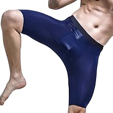 Ouruikia Men''s Underwear Silky Smooth Boxer Briefs Anti-Chafing Extra Long Boxer Briefs Underwear