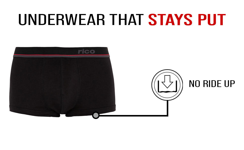 rico soft and durable underwear for men no ride up cut